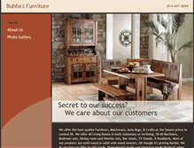 Tablet Screenshot of bubbasfurniture.com